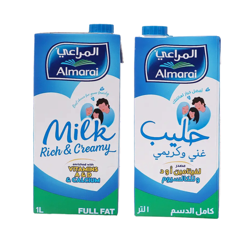 المراعي حليب كامل الدسم 1 لتر
