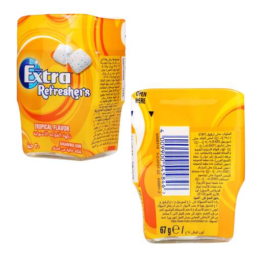 Extra Sugar Free Gum Tropical Fruits 30 PC * 67 G 