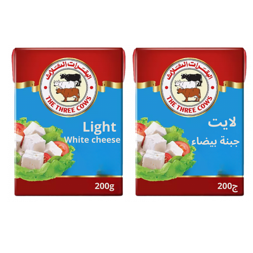 البقرات الثلاثه جبنه بيضاء لايت 200 جرام 