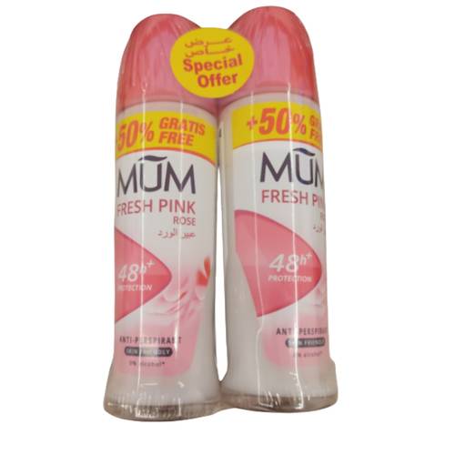 MUM Deodorant Roll-On Rose Scent 2 * 75 ML