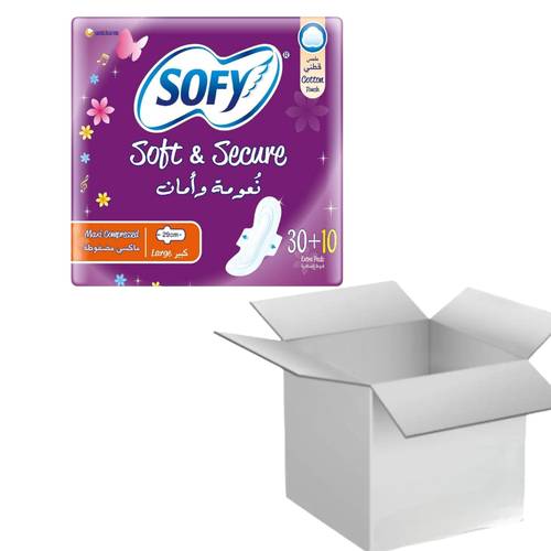 سوفي فوط صحية كبير بالأجنحة 30*10حبة كرتون