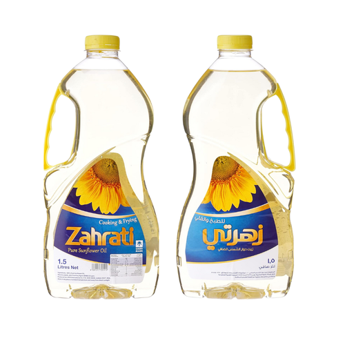 زهرتي زيت دوار الشمس 1.5 لتر 