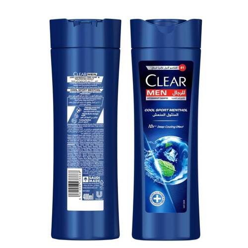 Clear For Men Anti-Dandruff Shampoo Cool Sport Menthol 400 ML