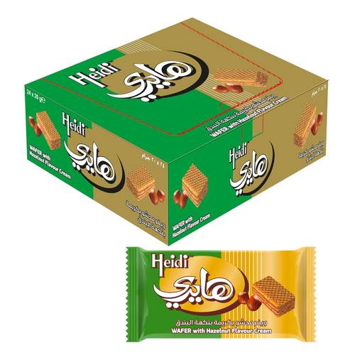 هايدي ويفر كريمة بنكهة البندق 24 * 18 جرام