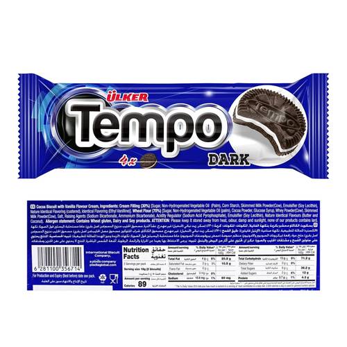 Ulker Tempo Dark Biscuits 36 G