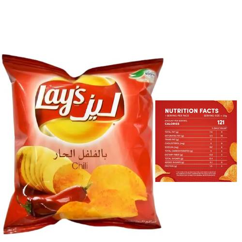  ليز رقائق البطاطس بالفلفل الحار  27 جرام