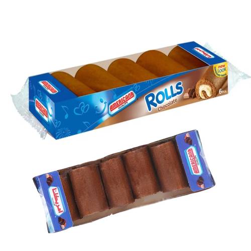 Americana Swiss Roll With Chocolate 120 G 6 PC 