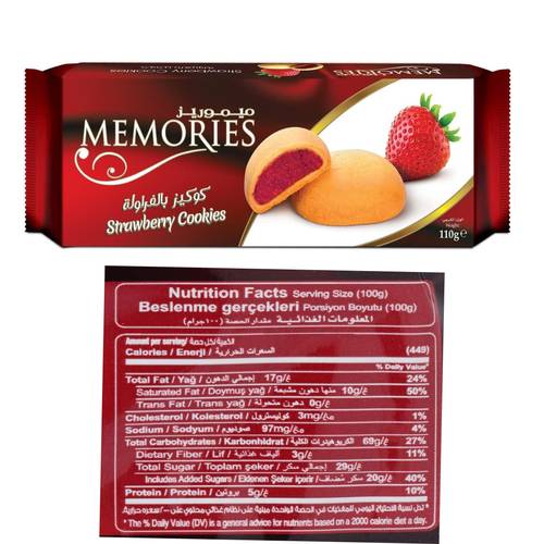 Memories Strawberry Cookies 110 G