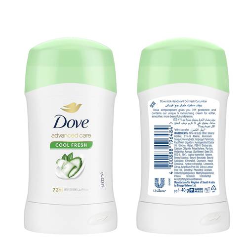 Dove Stick Deodorant with Cucumber and Green Tea Scent 40 G