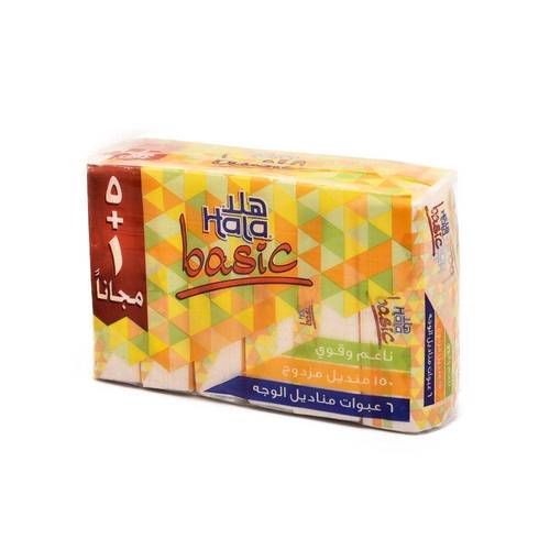 Hala Facial Tissues 5+1 Free * 150 Tissues