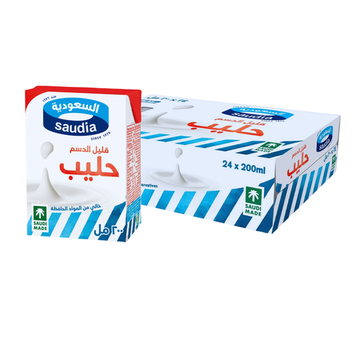 السعودية حليب قليل الدسم 200 مل 24 حبة 