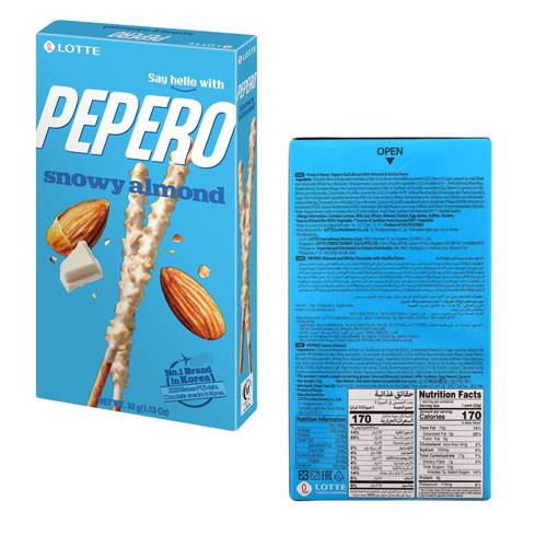 Lotte Pepero Chocolate with Almond Snow 32 G