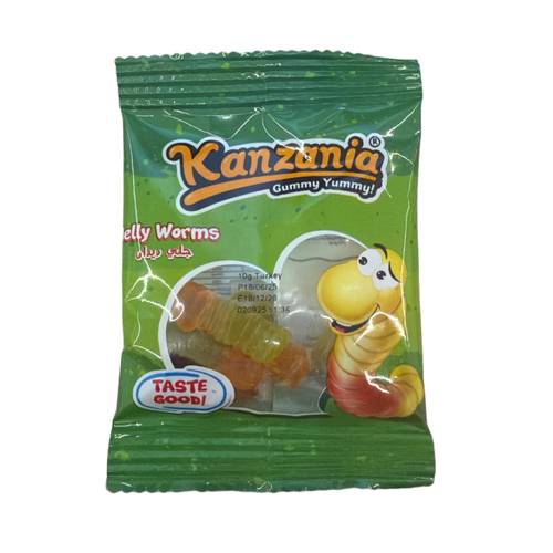 Kanzania Gummy Jelly Worms 10 G