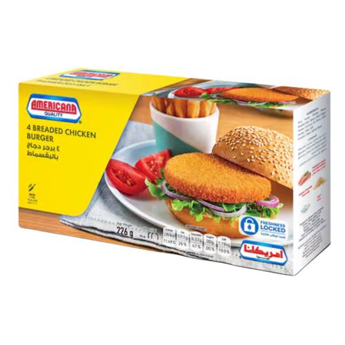 Americana Breaded Chicken Burger 4 * 226 G