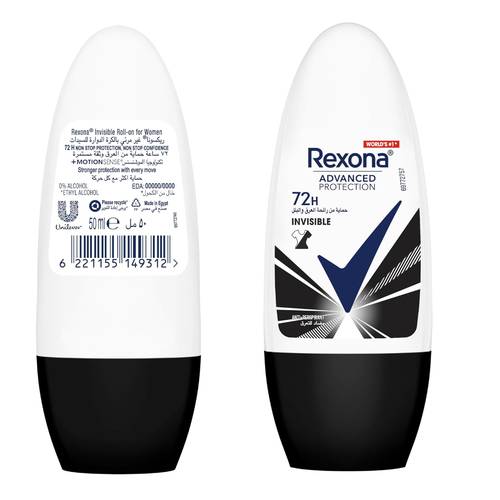 Rexona Roll-On Deodorant Invisible Black & White - 50 Ml