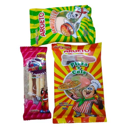 Argeto Mixed Jelly, Pizza, Burger & Hot Dog 20 G