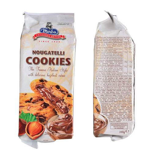 Merba Cookies Dark Chocolate Hazelnut 200 G