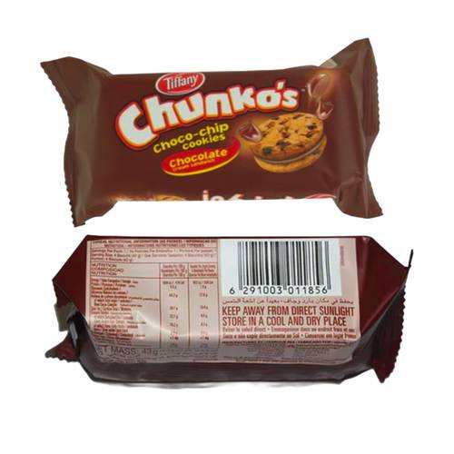 Tiffany Chunkos Choco Chip Chocolate Cookies 43 G