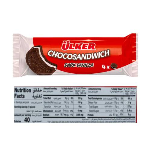 Ulker Choco Sandwich Dark Vanilla 32 G