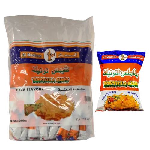Almudhish Pizza Flavored Tortilla Chips 24 * 20 G