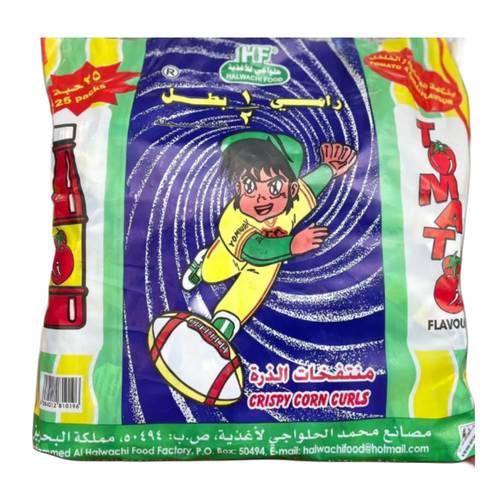 Ramy Half Batel Puffed Corn Flavored Tomato & Pepper 18g * 24 pieces