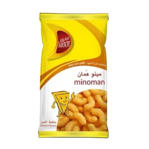 Sorour Mino Oman Corn Puffs with Cheese Flavor 12 G