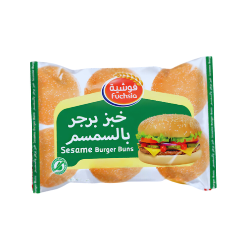 فوشية خبز برجر بالسمسم 390 جرام 6 قطع