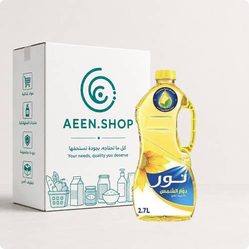 نور زيت دوار الشمس 2.7 لتر 4 عبوات في الكرتون 