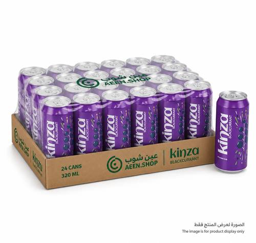 مشروب غازي كينزا بنكهة التوت البري 320 مل - كرتون اقتصادي 24 عبوة