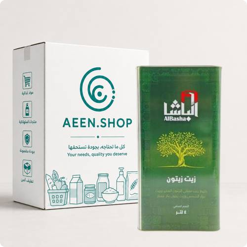 الباشا زيت زيتون تنك 4 لتر 4 عبوات في الكرتون 