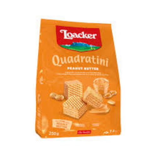 Loacker Quadratini Peanut Butter Wafer Biscuits 125g 1 Pack