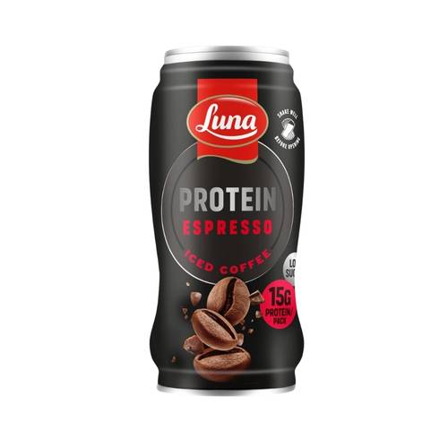 Luna Iced Coffee Espresso Protein 240ml, 24 packs per carton