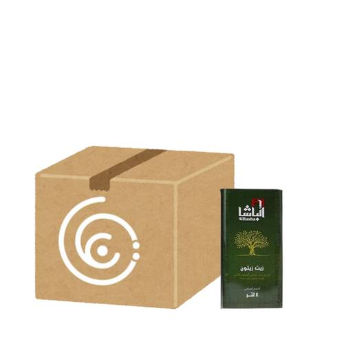 الباشا زيت زيتون تنك 4 لتر 4 عبوات في الكرتون 