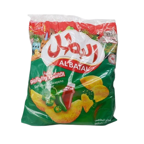 البطل رقائق البطاطس بنكهة الكاتشب والهالبينو 20 حبة 12 جرام	