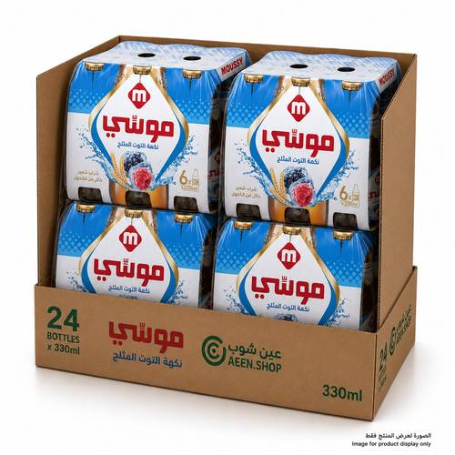 موسى شراب الشعير بالتوت المثلج 330 مل 24 عبوة زجاج في الكرتون