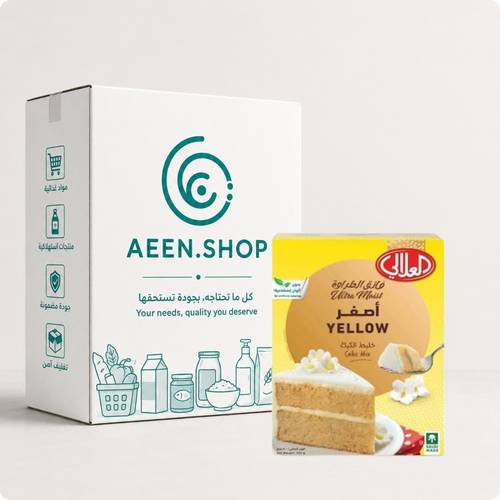 خليط كيك العلالي اصفر 500 جرام 12 عبوة في الكرتون 