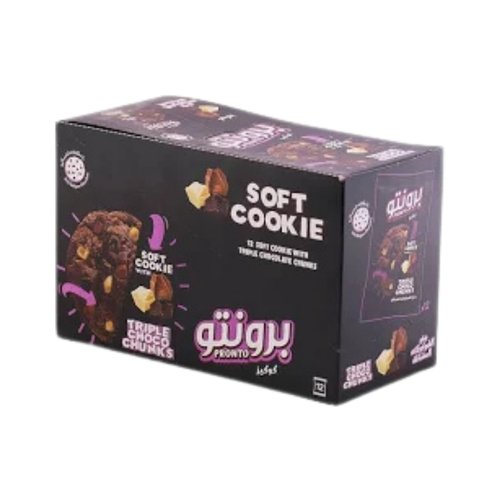 Pronto Cookies with Assorted Chocolate Chips 1 = 40g, 12 pieces per carton
