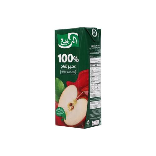 Al Rabie Juice 100% Apple No Added Sugar 185ml 18 Packs in Carton