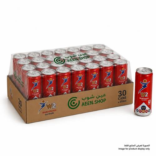 دبليو تو مشروب غازي 250 مل 30 عبوة في الكرتون