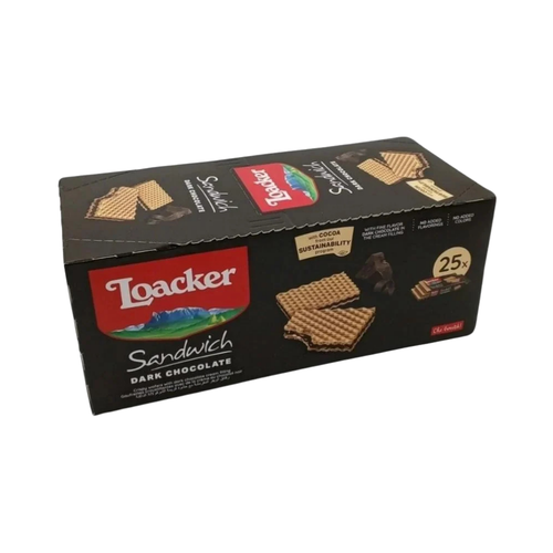 Loacker Dark Chocolate Wafer Sandwich 1 = 25g + 25 pieces per carton