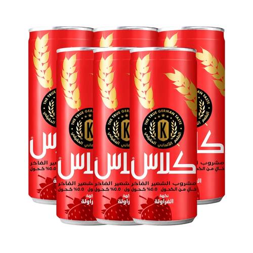 Class Strawberry Flavored Malt Drink 250ml Pack of 6