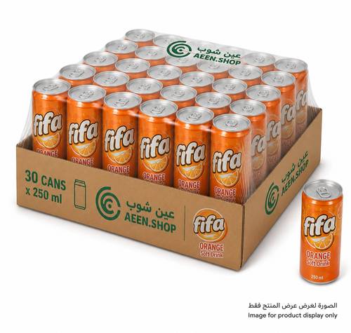 Viva Refreshing Orange Flavored Soda 250ml - Carton containing 30 cans