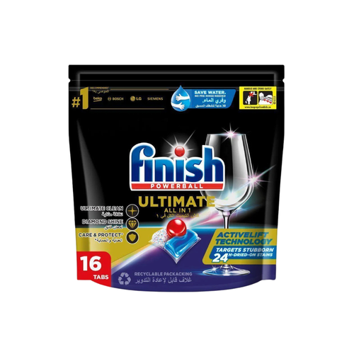 Finish Quantum Black Dishwasher Tablets, 16 Tablets, 1 Pack