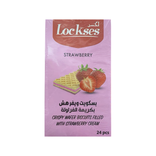 Lockses  biscuits with strawberry cream 24 pieces