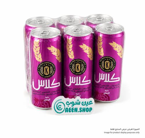 كلاس مشروب شعير بنكهة الرمان 250 مل ربطة من 6 عبوات