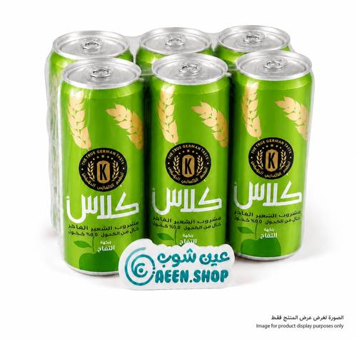 كلاس مشروب شعير بنكهة التفاح 250 مل ربطة من 6 عبوات