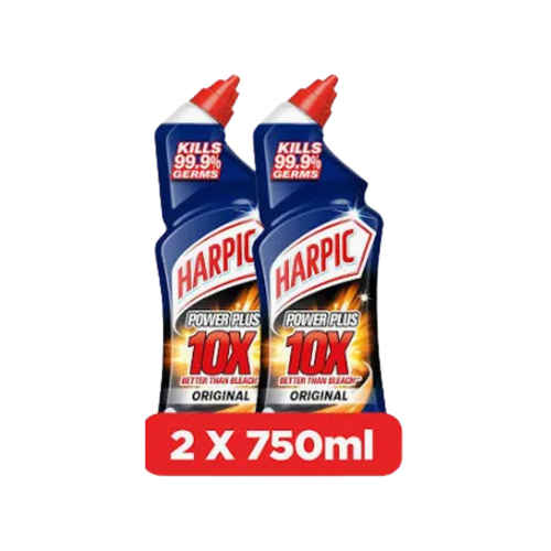 Harpic Original Toilet Cleaning Liquid 750ml x2 (Two Bottles)