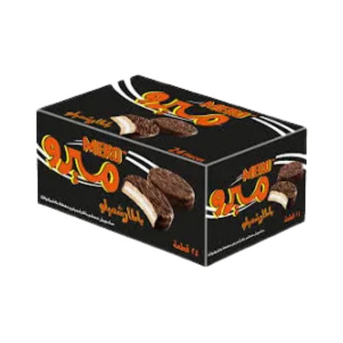 Miro Marshmallows covered in chocolate, 23g x 24 pieces per carton