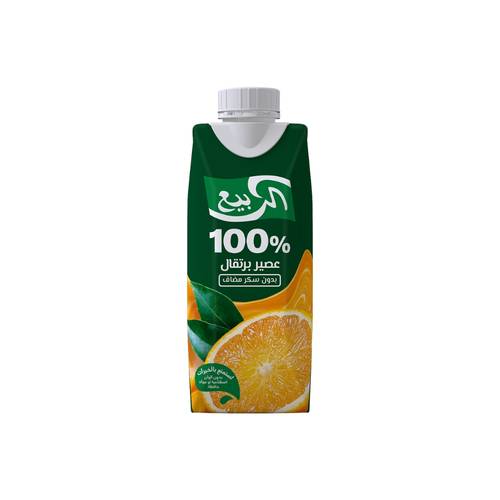 Al Rabie Juice 100% Orange No Added Sugar 250ml 18 Packs in a Carton