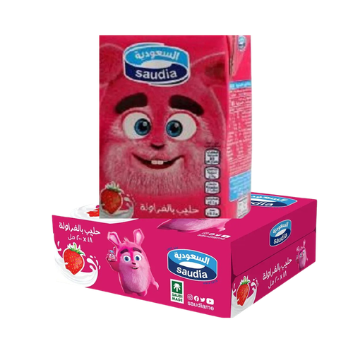 Saudi Strawberry Flavored Milk 200ml 18 Packs in Carton